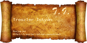Treszler István névjegykártya