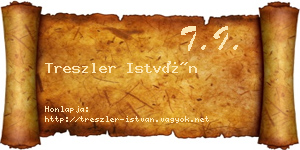 Treszler István névjegykártya