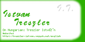 istvan treszler business card